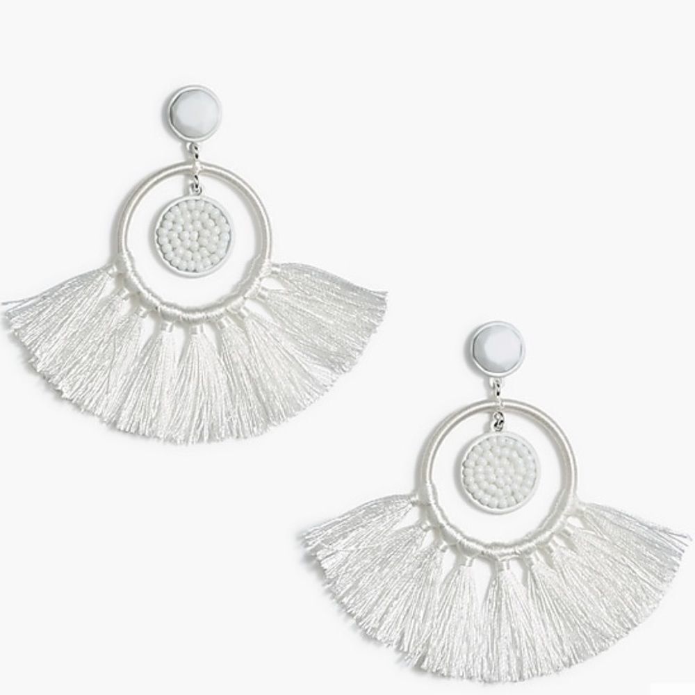 NWT Jcrew beaded tassel earrings